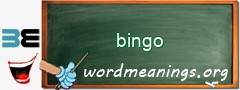 WordMeaning blackboard for bingo